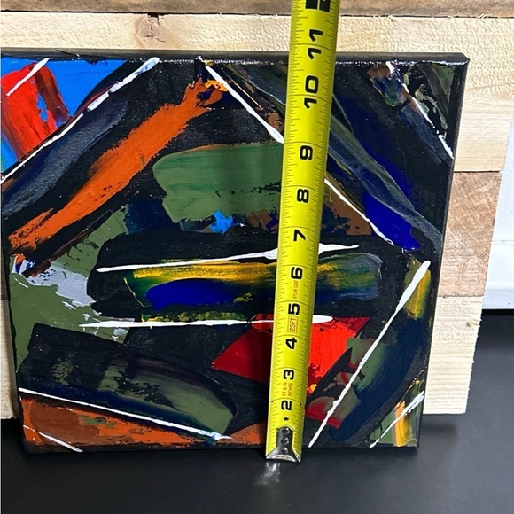 Original Acrylic Painting 2 Canvases Titled Eclectic Motion Colorful Wall Art - Picture 8 of 11